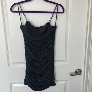 Ruched Sparkly Bodycon Dress